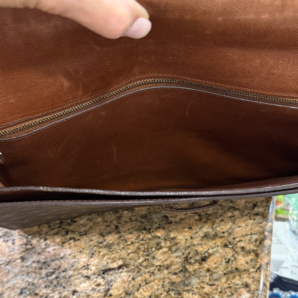 LV authentic monogram minister briefcase pre-date code interior pocket & divider - Picture 5 of 11
